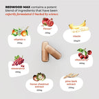 UMZU Redwood Max Nitric Oxide Booster, Blood Flow & Circulation Support for Men & Women, Energy, Stamina & Recovery – Heart & Varicose Vein Supplement – 2 Capsules Daily – 60 Count