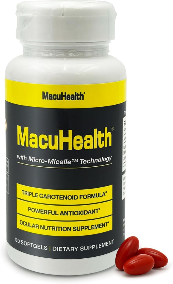 Macuhealth Triple Carotenoid Formula - Eye Vitamins for Adults - 90 Softgels, 3 Month Supply
