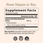 Real Mushrooms Lion’s Mane Supplement Capsules - Organic Lions Mane Extract for Overall Wellbeing - Beta Glucan Supplements – Vegan 300 ct Mushroom Extract