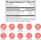 Allergy Research Group 200 mg of Zen - GABA L-Theanine Supplement, Natural Calm, Sleep & Relax Support for Women & Men, Take Day or Night for Relaxation & Calm Energy - 120 Vegetarian Capsules