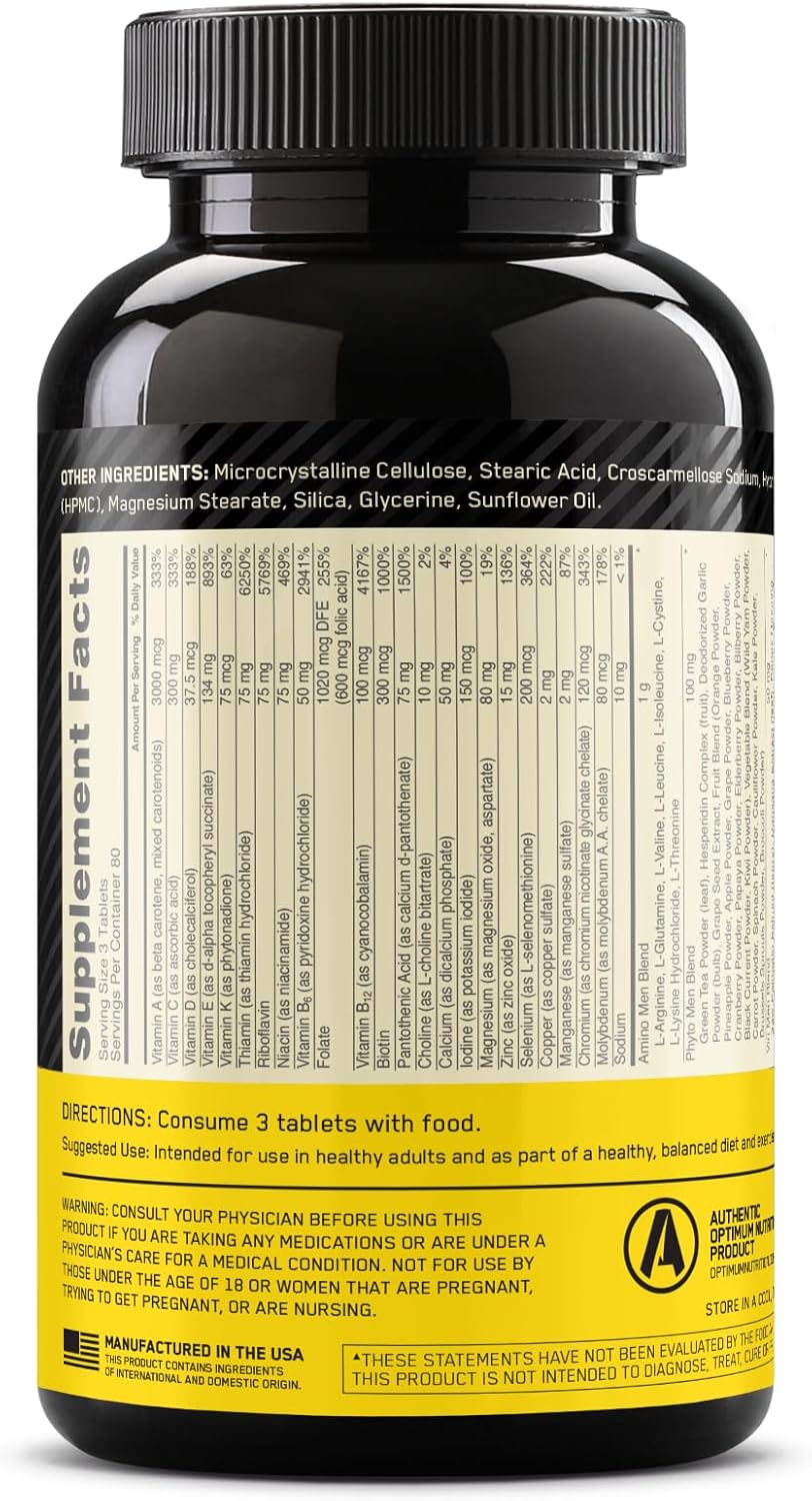 Optimum Nutrition Opti-Men Multivitamin Tablets