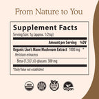Real Mushrooms Lion’s Mane Supplement Capsules - Organic Lions Mane Extract for Overall Wellbeing - Beta Glucan Supplements – Vegan 300 ct Mushroom Extract
