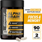 ONNIT Alpha Brain Nootropic Brain Supplement for Men & Women (90 Count)
