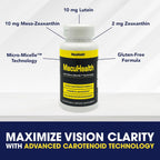 Macuhealth Triple Carotenoid Formula - Eye Vitamins for Adults - 90 Softgels, 3 Month Supply