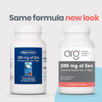 Allergy Research Group 200 mg of Zen - GABA L-Theanine Supplement, Natural Calm, Sleep & Relax Support for Women & Men, Take Day or Night for Relaxation & Calm Energy - 120 Vegetarian Capsules