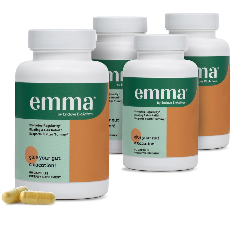 Emma Gut Health Supplement for Digestive Support & Bloating Relief – Doctor-Formulated, 60 Capsules
