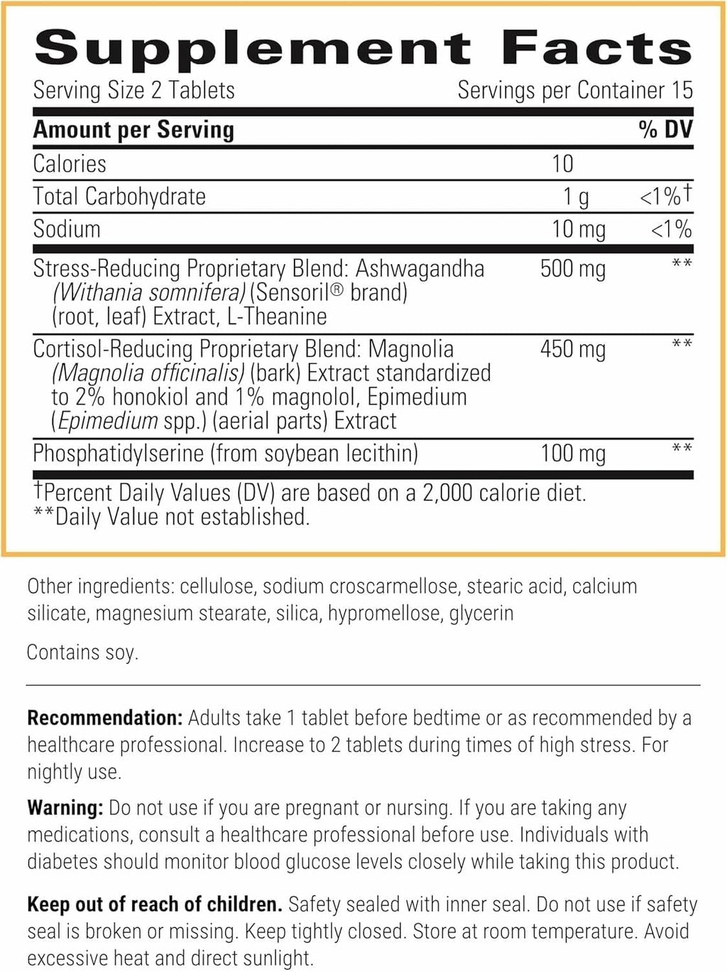 Integrative Therapeutics Cortisol Manager - Adrenal Health Support Supplement for Healthy Stress Response* - Vegan, Dairy-Free & Gluten-Free - 90 Capsules (45 Servings)