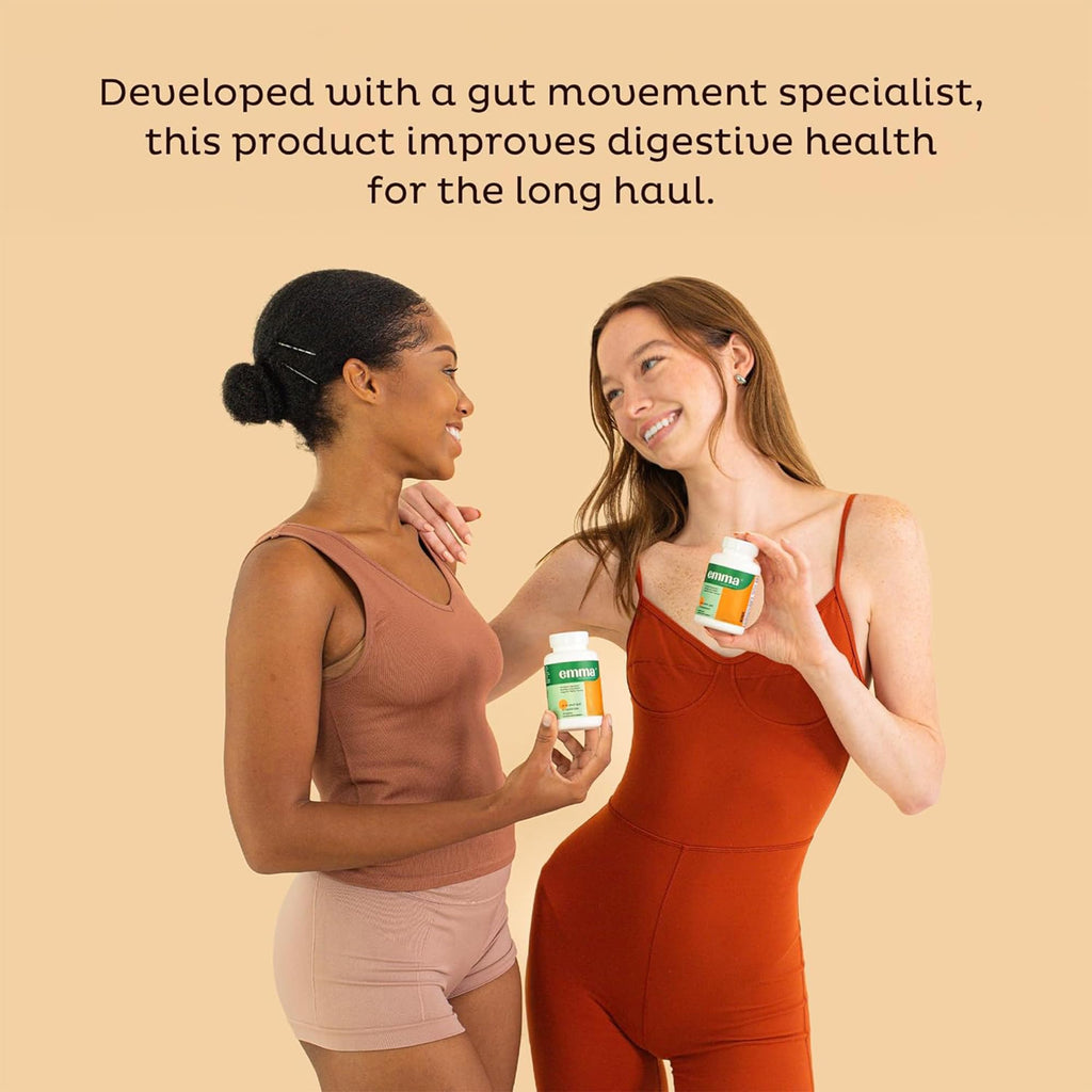 Emma Gut Health Supplement for Digestive Support & Bloating Relief – Doctor-Formulated, 60 Capsules