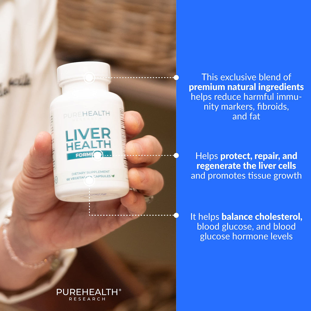 PUREHEALTH RESEARCH Liver Health Formula for Metabolism Support (60 Capsules)