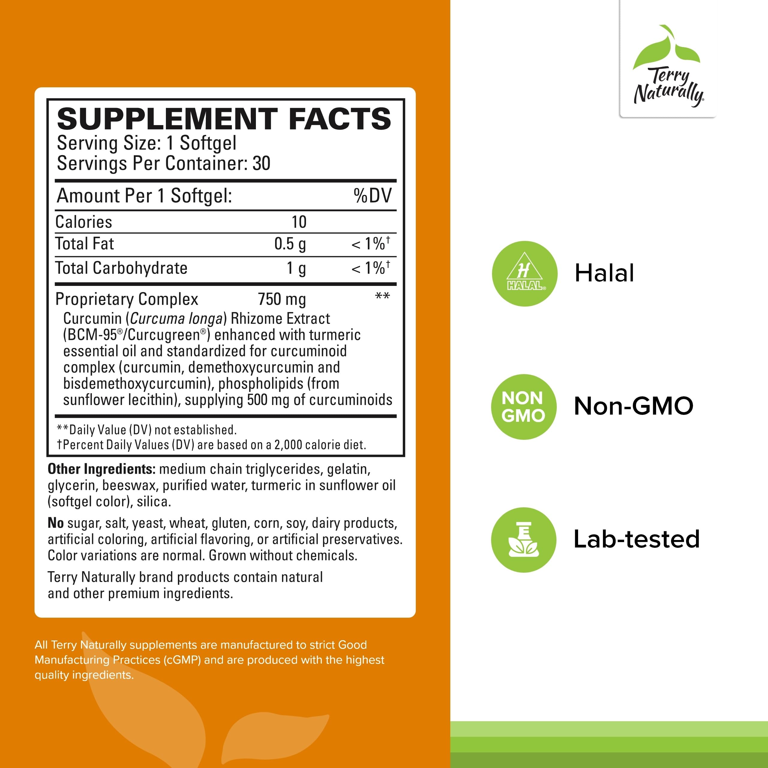 Terry Naturally CuraMed 750 mg – High-Potency Curcumin Complex for Brain, Heart & Immune Support