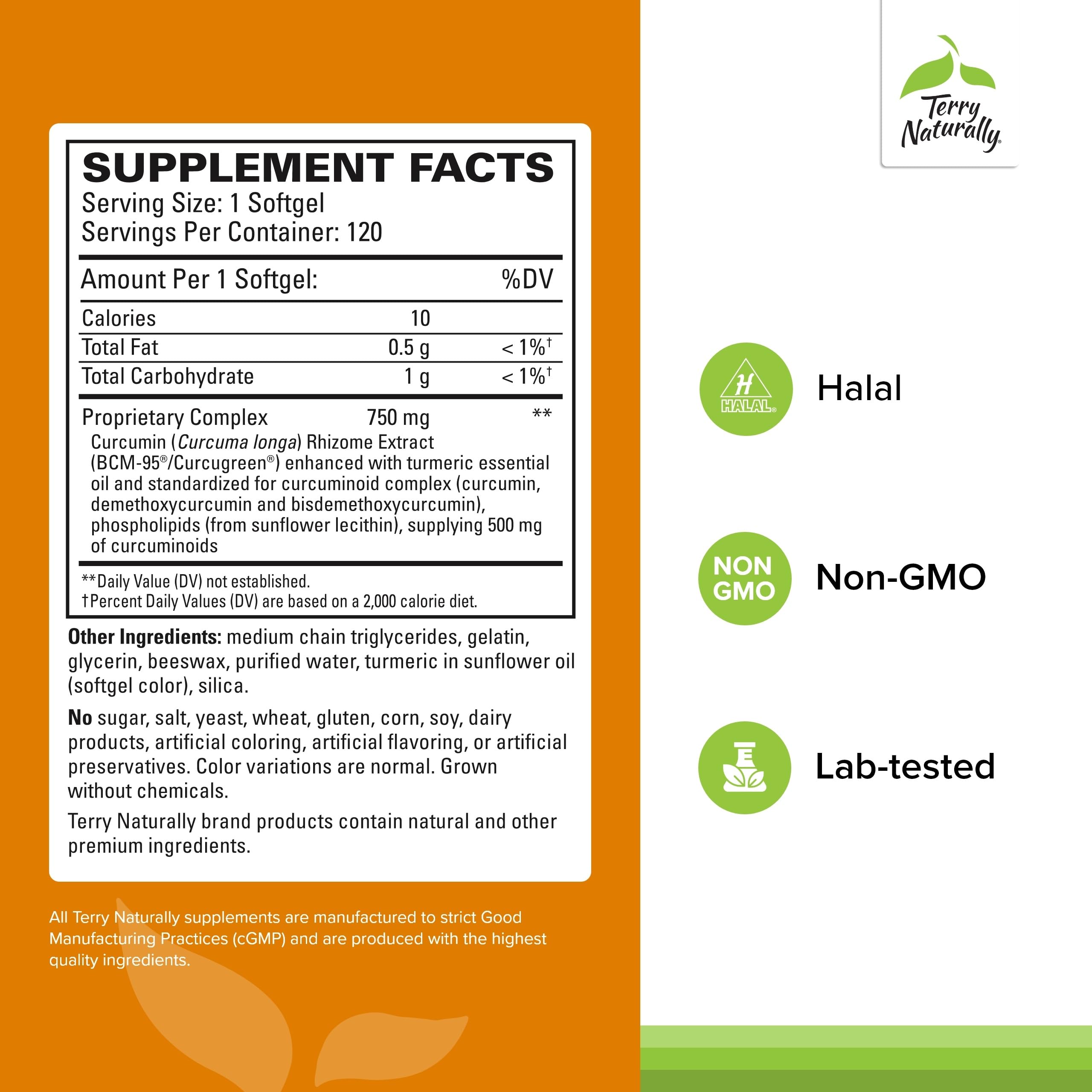 Terry Naturally CuraMed 750 mg – High-Potency Curcumin Complex for Brain, Heart & Immune Support