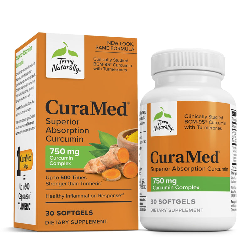 Terry Naturally CuraMed 750 mg – High-Potency Curcumin Complex for Brain, Heart & Immune Support