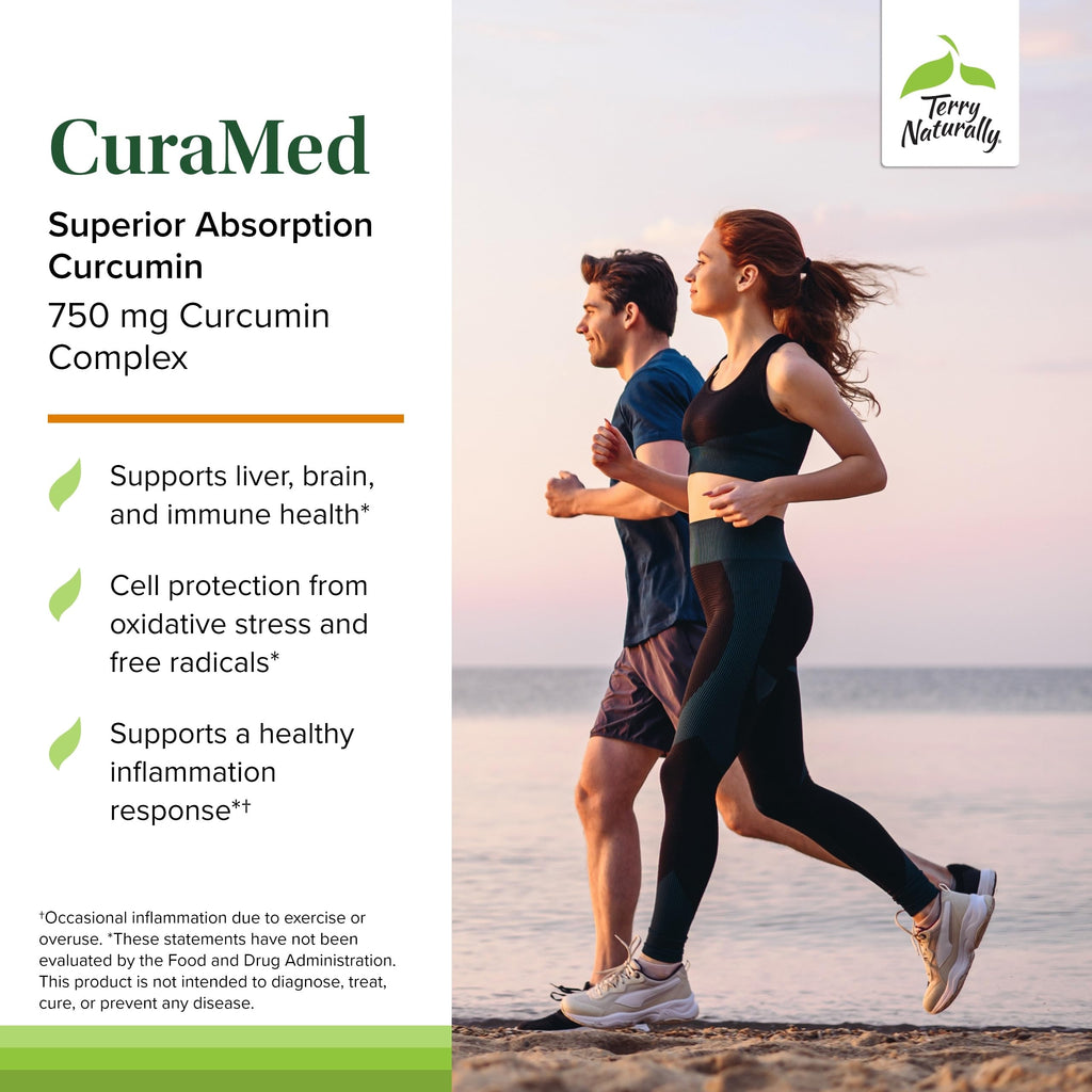 Terry Naturally CuraMed 750 mg – High-Potency Curcumin Complex for Brain, Heart & Immune Support
