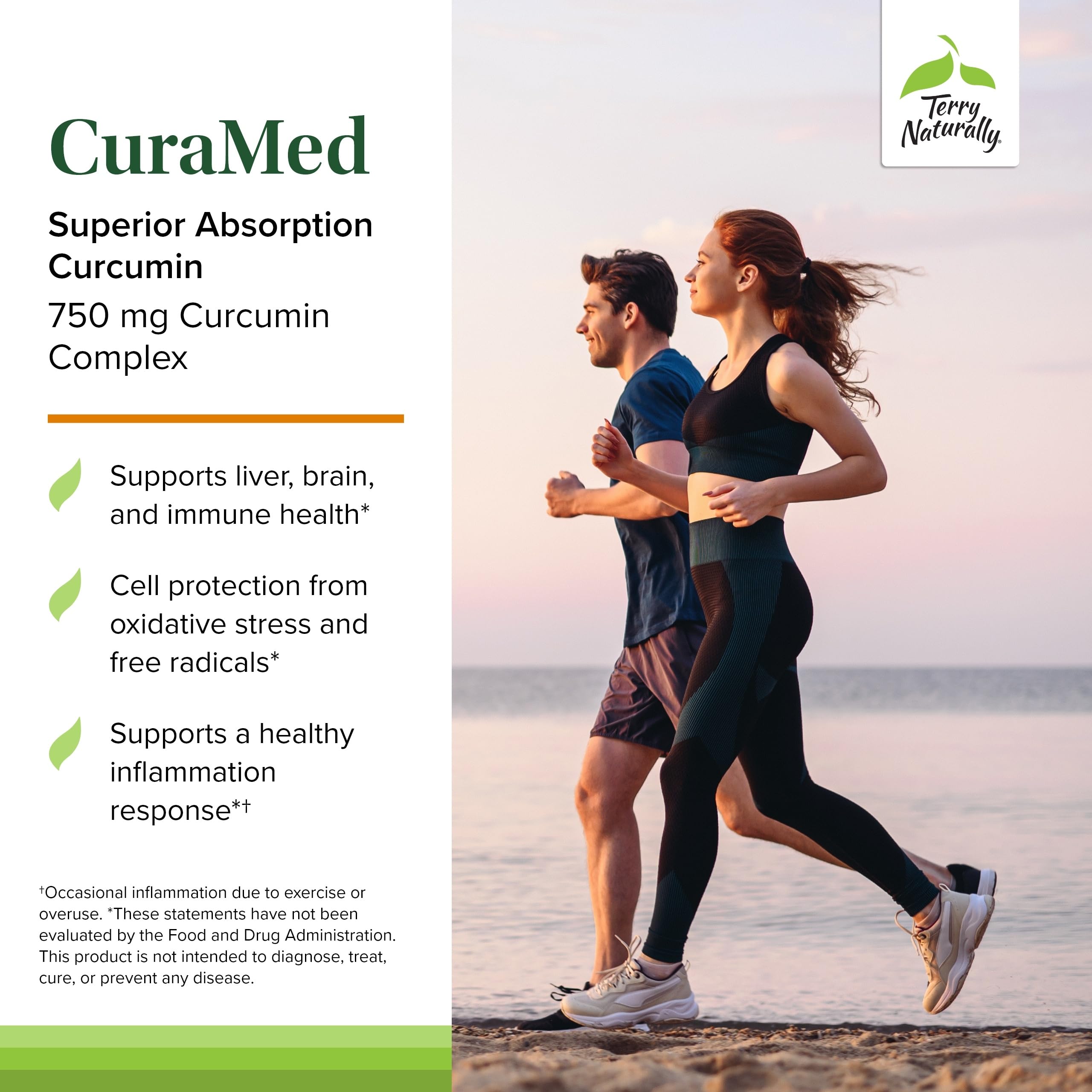 Terry Naturally CuraMed 750 mg – High-Potency Curcumin Complex for Brain, Heart & Immune Support