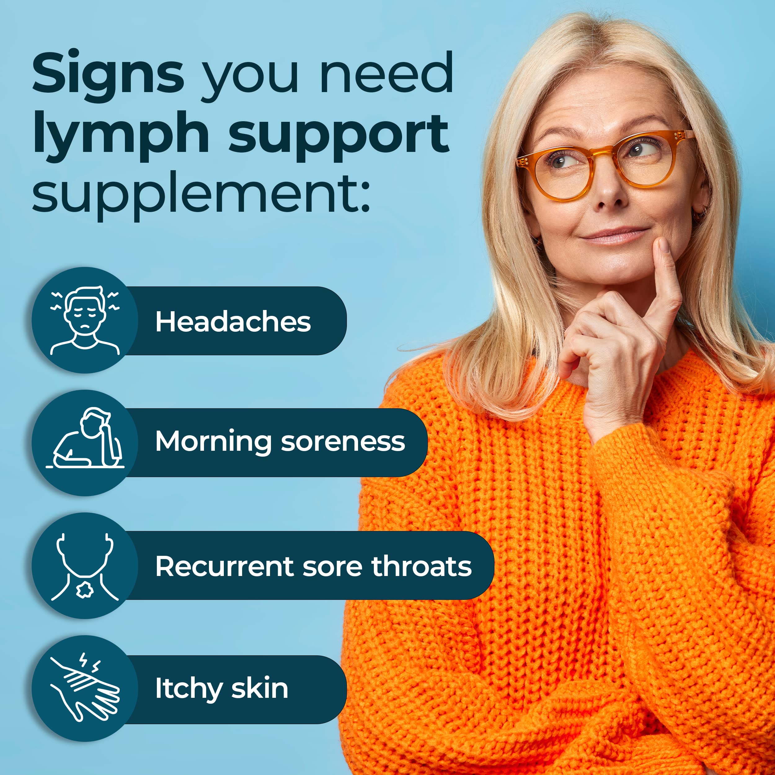 PUREHEALTH RESEARCH Lymph System Support Supplement - Lymphatic Drainage Supplement with Dandelion Extract, Cleavers, Burdock Powder - Reduce Swelling and Cleanse Lymph - 1 Bottle, Brown