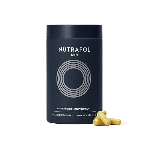 Nutrafol Men's Hair Growth Supplements Pack of 1, Clinically Tested for Visibly Thicker Hair and Scalp Coverage, Dermatologist Recommended - 1 Month - Jia Sales
